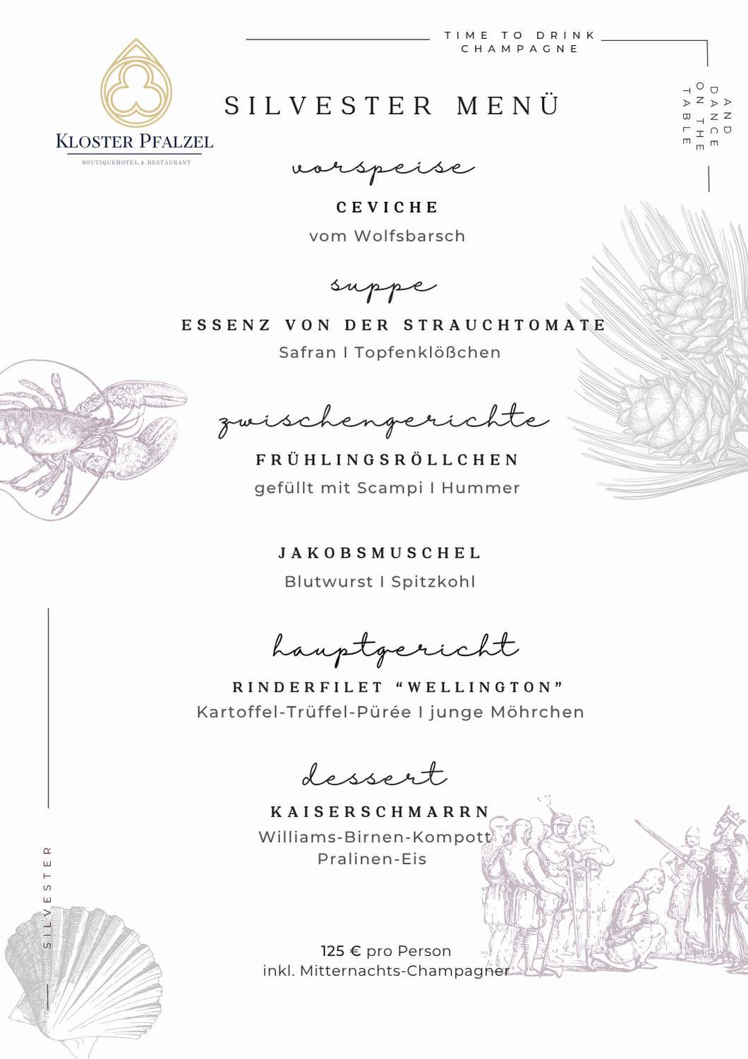 Restaurant Kloster Pfalzel SILVESTER 2025 Restaurant Kloster Pfalzel SILVESTER 2025