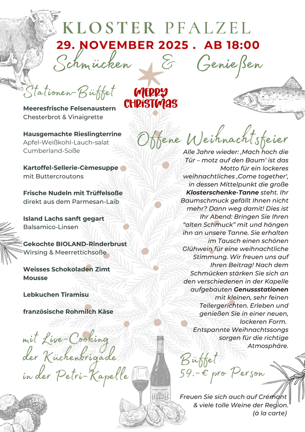 WEIHNACHTSFEIERTRADITION: 'Schmücken & Genießen' 29. November