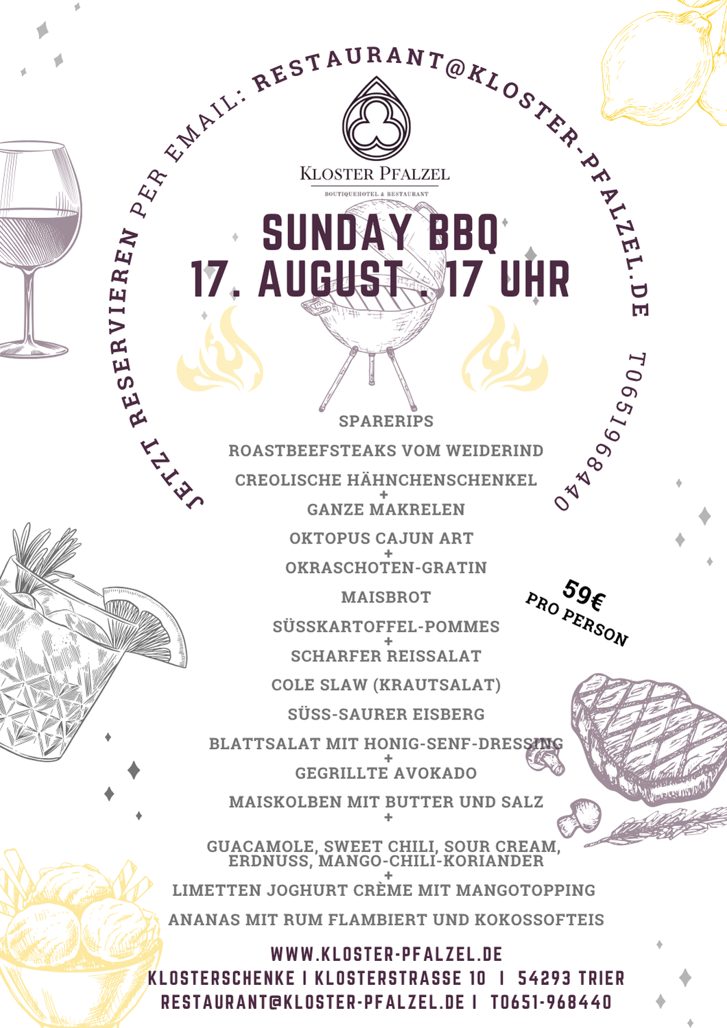LAZY SUNDAY BBQ I  17. AUGUST I 17 UHR