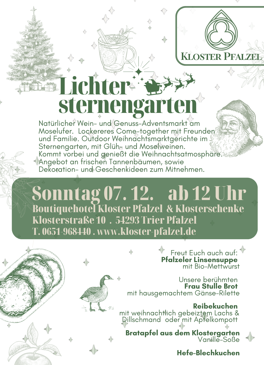 Sonntag 7. Dezember Wein-und Genussmarkt